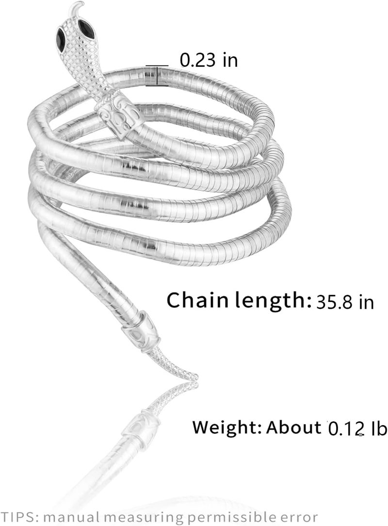 DOLLESS Bendable Snake Necklace for Women Flexible Adjustable Snake Bracelet Choker Halloween Gifts - Image 5
